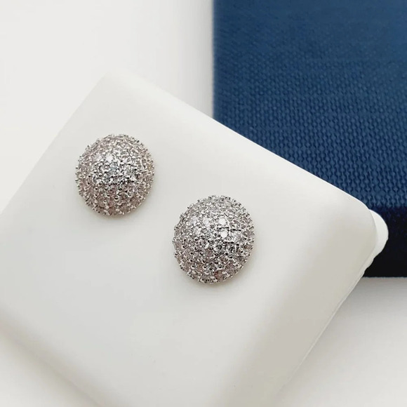 "925 Sterling Silver Plated CZ Earrings, EVBRS430 - Picture 4 of 9